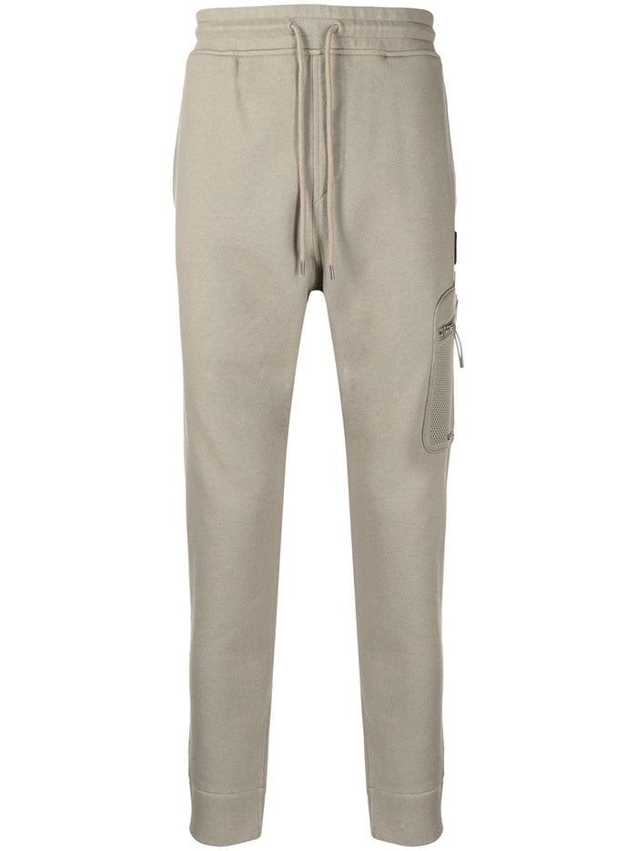 C.P. COMPANY Logo patch tapered track pants Brown - MAISONDEFASHION.COM