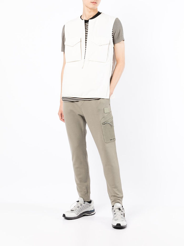 C.P. COMPANY Logo patch tapered track pants Brown - MAISONDEFASHION.COM