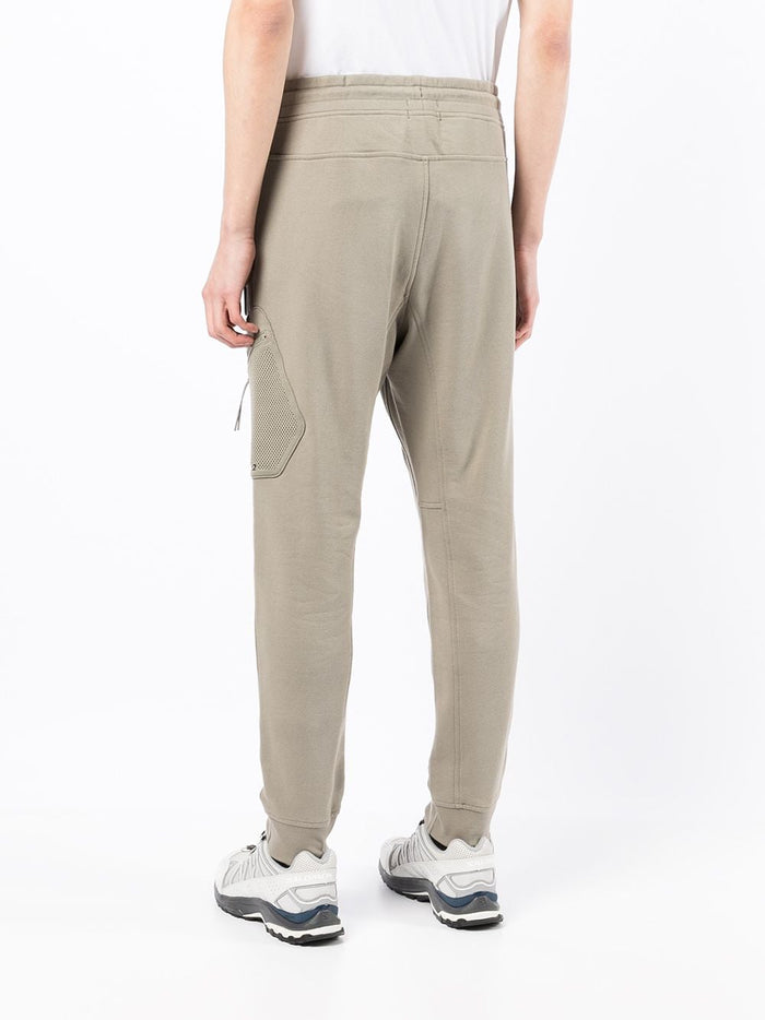 C.P. COMPANY Logo patch tapered track pants Brown - MAISONDEFASHION.COM