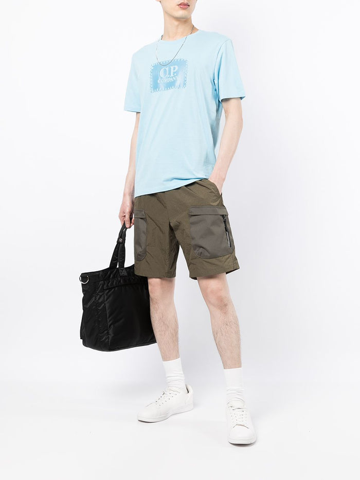 C.P. COMPANY Logo-print T-shirt Blue - MAISONDEFASHION.COM