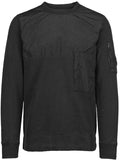 C.P. COMPANY Panelled Lens Sweatshirt Black - MAISONDEFASHION.COM