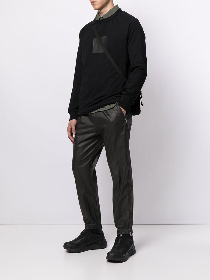 C.P. COMPANY Rubber Logo Sweatshirt Black - MAISONDEFASHION.COM