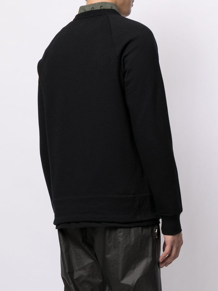 C.P. COMPANY Rubber Logo Sweatshirt Black - MAISONDEFASHION.COM