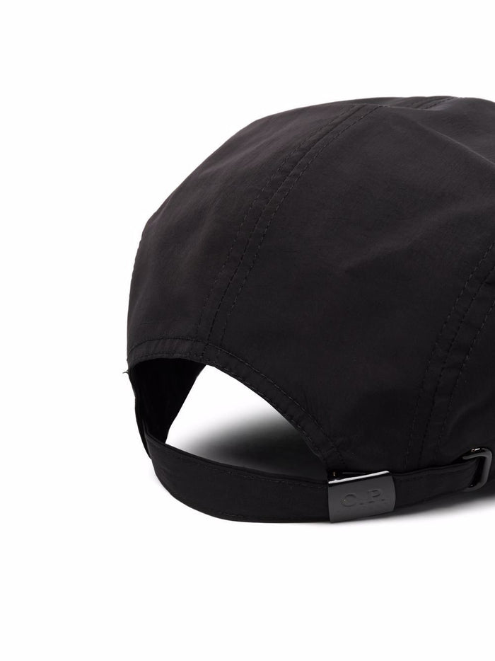 C.P COMPANY Logo Patch Cap Black - MAISONDEFASHION.COM