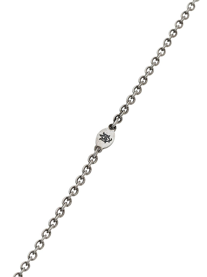 ALEXANDER MCQUEEN Divided Skull Necklace Silver - MAISONDEFASHION.COM