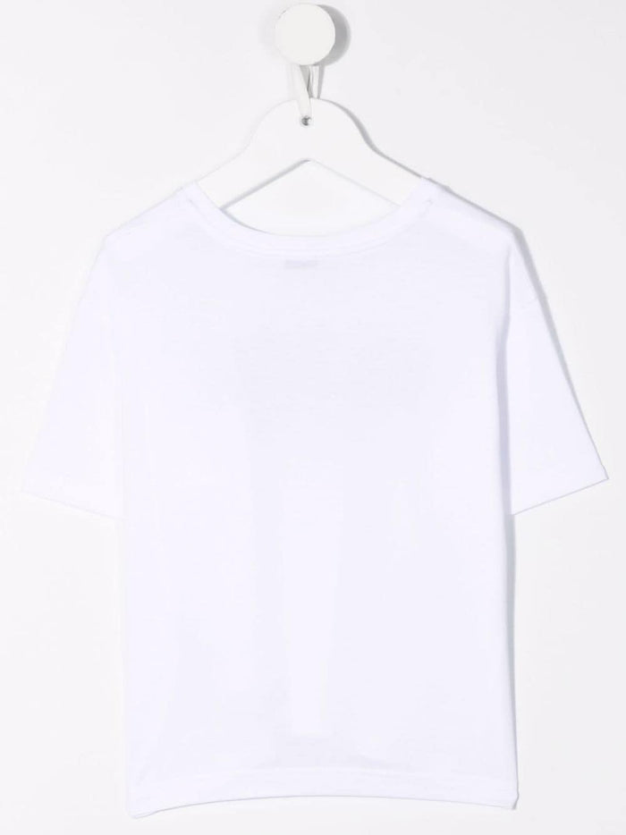 DOLCE & GABBANA KIDS Bellissima Logo Print T-Shirt White - MAISONDEFASHION.COM