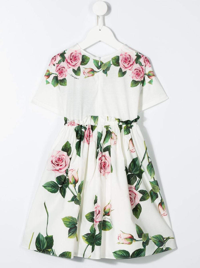 DOLCE & GABBANA KIDS floral dress White - Maison De Fashion