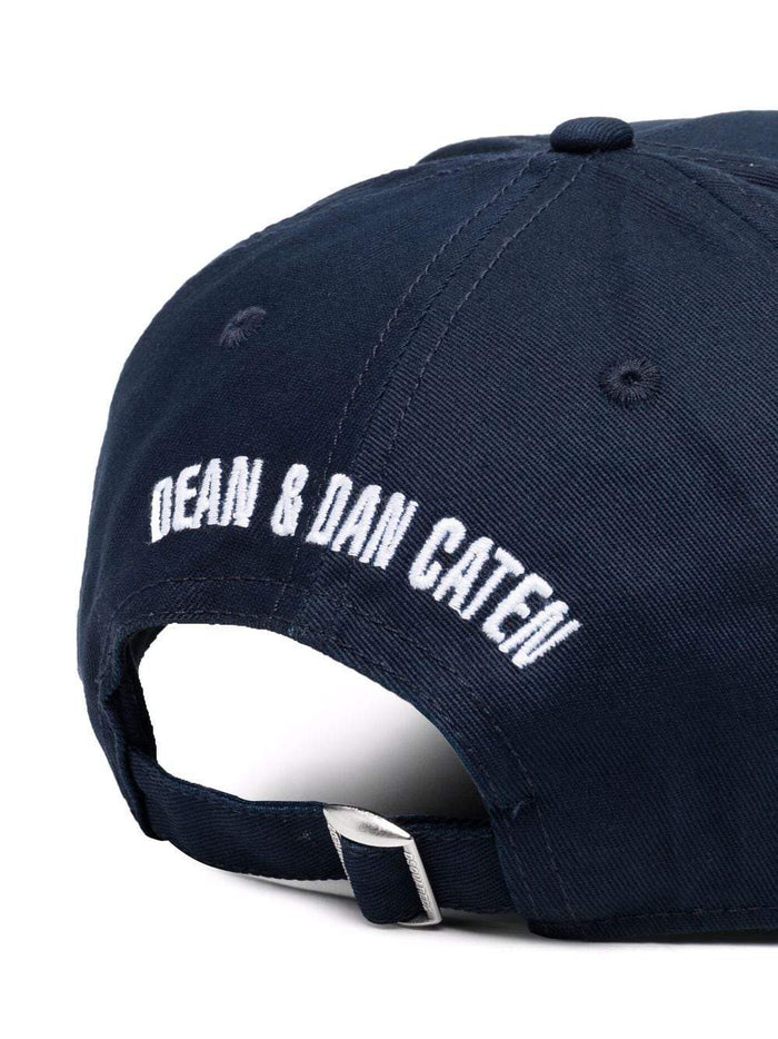 DSQUARED2 Brothers Union Cap Navy - MAISONDEFASHION.COM