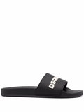 DSQUARED2 Embossed Logo Sliders Black - MAISONDEFASHION.COM