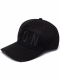 DSQUARED2 Icon Embroidered Cap Black - MAISONDEFASHION.COM