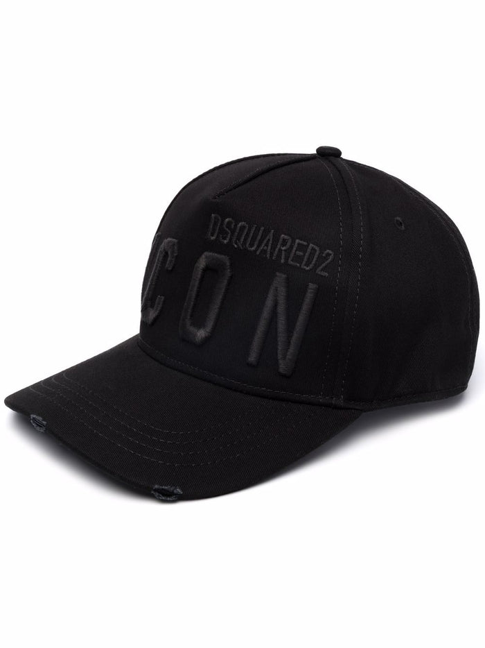 DSQUARED2 Icon Embroidered Cap Black - MAISONDEFASHION.COM