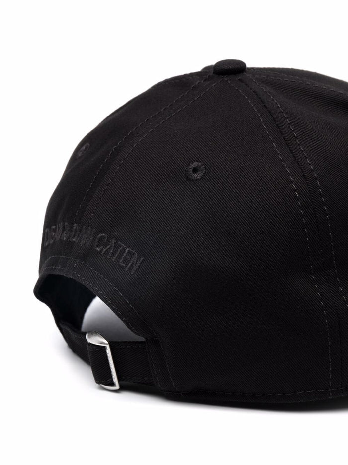 DSQUARED2 Icon Embroidered Cap Black - MAISONDEFASHION.COM