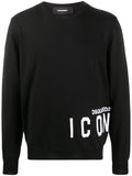 DSQUARED2 Icon Intarsia-Knit Sweatshirt Black - Maison De Fashion