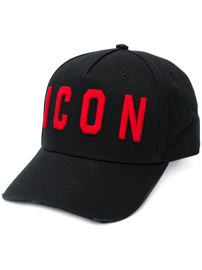 DSQUARED2 Icon Logo Cap Black/Red - MAISONDEFASHION.COM