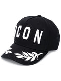 DSQUARED2 Icon Logo Embroidered Cap Black - MAISONDEFASHION.COM