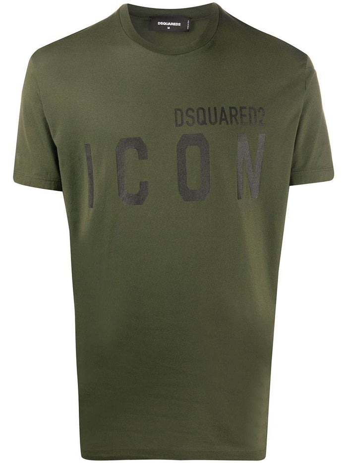 DSQUARED2 Icon Logo T-Shirt Khaki/Black - Maison De Fashion