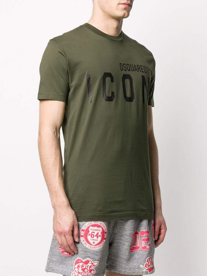 DSQUARED2 Icon Logo T-Shirt Khaki/Black - Maison De Fashion