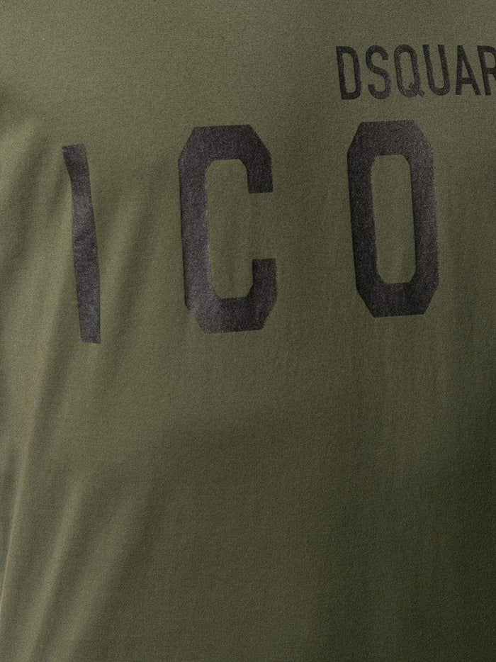 DSQUARED2 Icon Logo T-Shirt Khaki/Black - Maison De Fashion