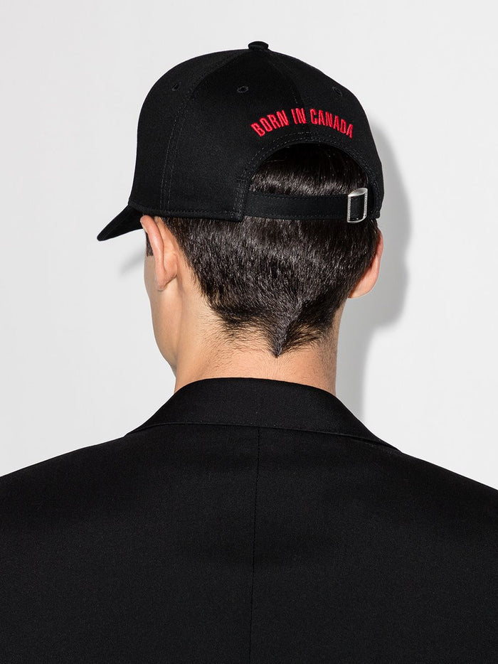 DSQUARED2 Logo Embroidered Cap Black - MAISONDEFASHION.COM