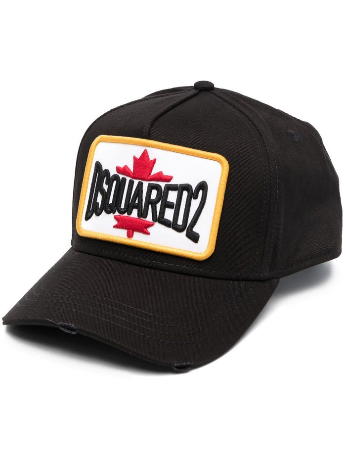 DSQUARED2 Logo 'Family Business' Baseball Cap Black - MAISONDEFASHION.COM