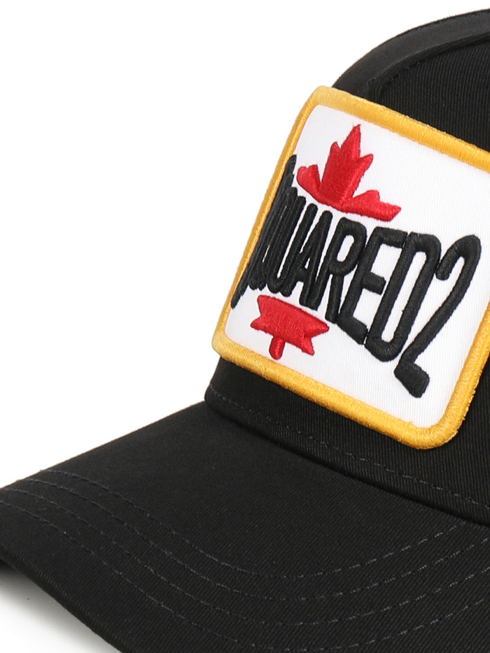 DSQUARED2 Logo 'Family Business' Baseball Cap Black - MAISONDEFASHION.COM