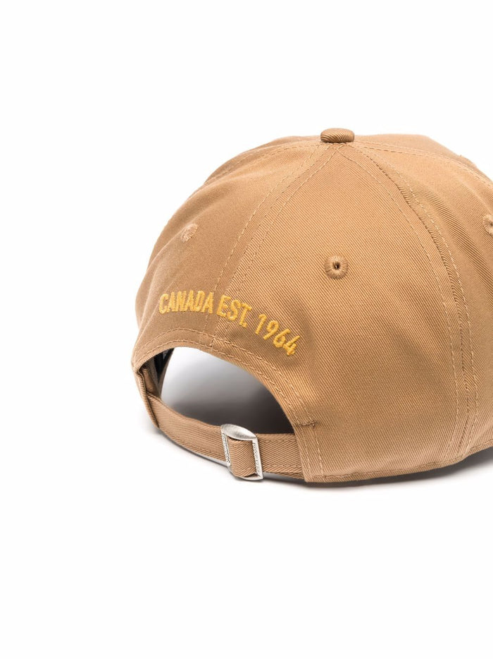 DSQUARED2 Logo Patch Baseball Cap Beige - MAISONDEFASHION.COM