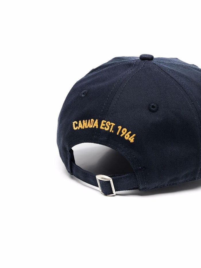 DSQUARED2 Logo Patch Baseball Cap Navy - MAISONDEFASHION.COM