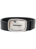 DSQUARED2 Logo Plaque Belt Black - Maison De Fashion