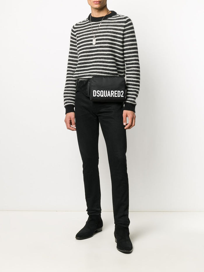 DSQUARED2 Logo Print Belt Bag Black - Maison De Fashion