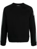 DSQUARED2 Logo Reflective Stripe Sweatshirt Black - MAISONDEFASHION.COM