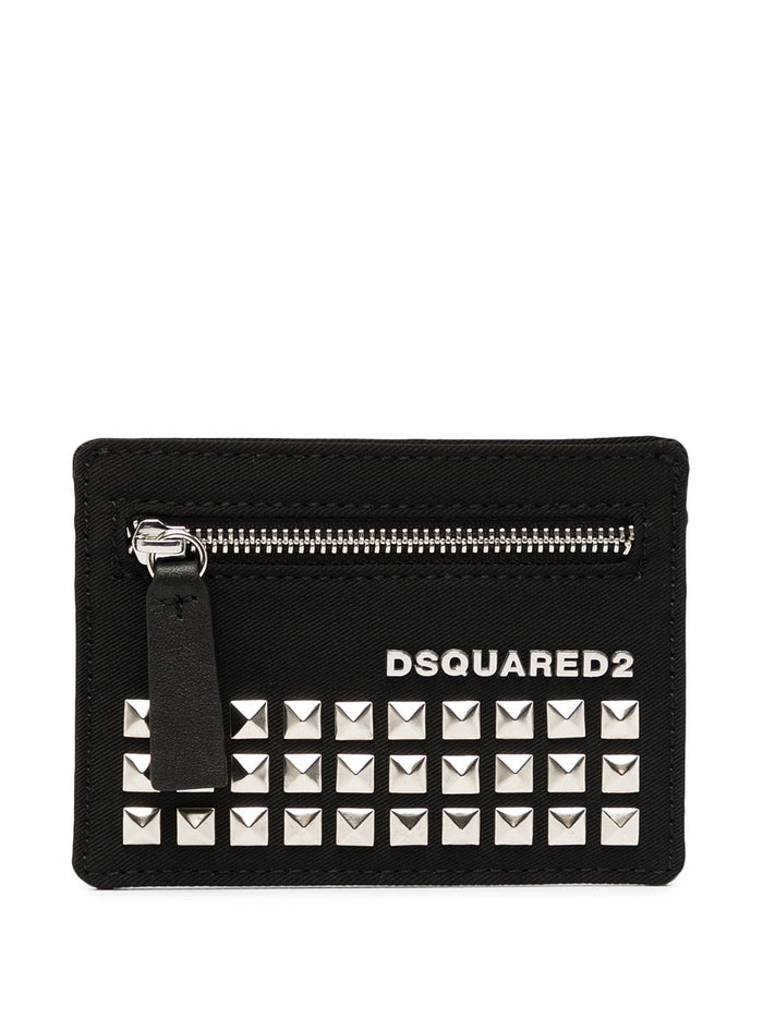 DSQUARED2 Logo Card Holder Black - MAISONDEFASHION.COM
