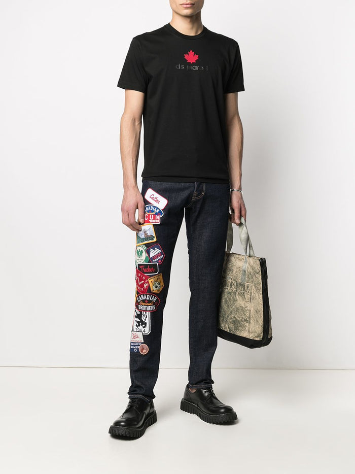DSQUARED2  Logo-print T-shirt Black - MAISONDEFASHION.COM