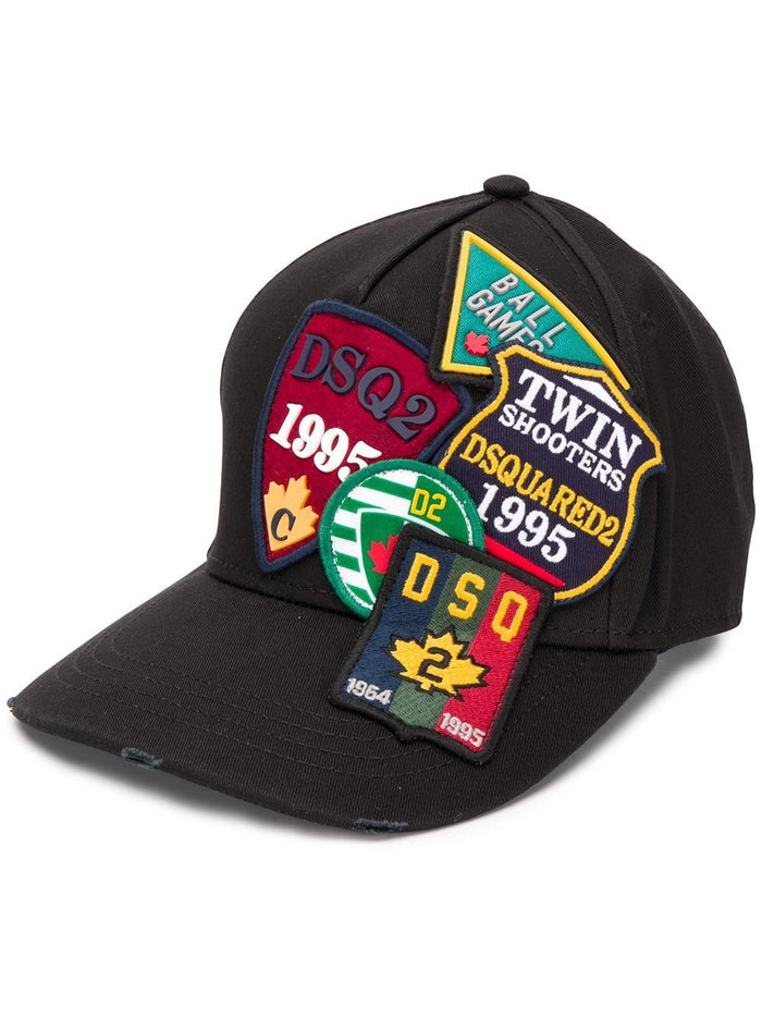 DSQUARED2 Multi Patch Cap Black - Maison De Fashion