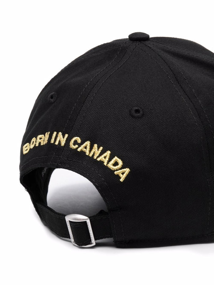 DSQUARED2 Patch Baseball Cap Black - MAISONDEFASHION.COM