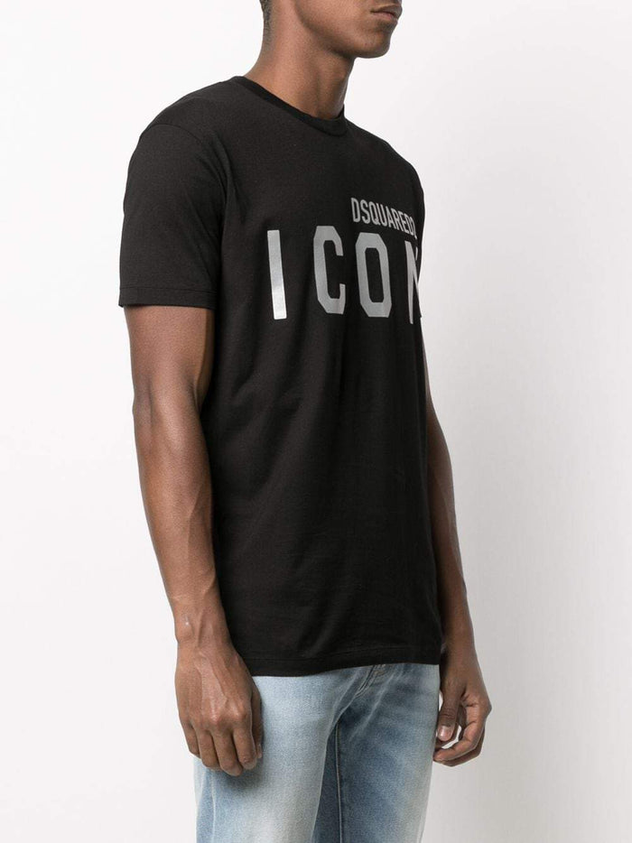 DSQUARED2 Reflective Icon T-Shirt Black - MAISONDEFASHION.COM