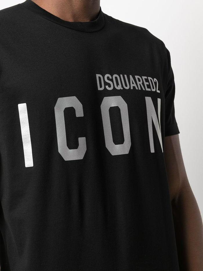 DSQUARED2 Reflective Icon T-Shirt Black - MAISONDEFASHION.COM