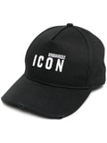 DSQUARED2 Small Icon Embroidered Cap Black - MAISONDEFASHION.COM