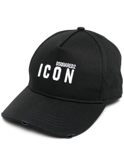 DSQUARED2 Small Icon Embroidered Cap Black - MAISONDEFASHION.COM