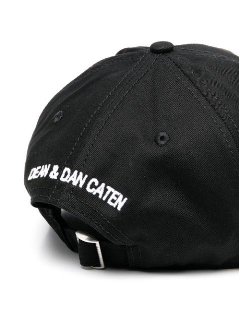 DSQUARED2 Small Icon Embroidered Cap Black - MAISONDEFASHION.COM