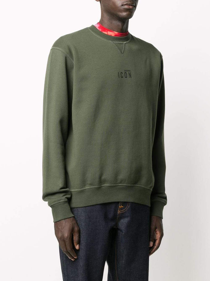 DSQUARED2 Small Icon Logo Sweatshirt Khaki - Maison De Fashion