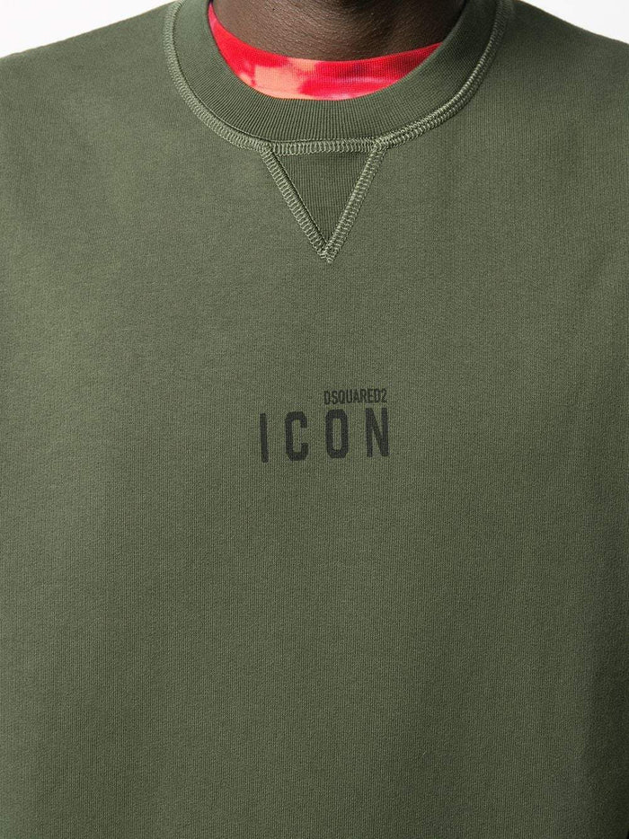 DSQUARED2 Small Icon Logo Sweatshirt Khaki - Maison De Fashion