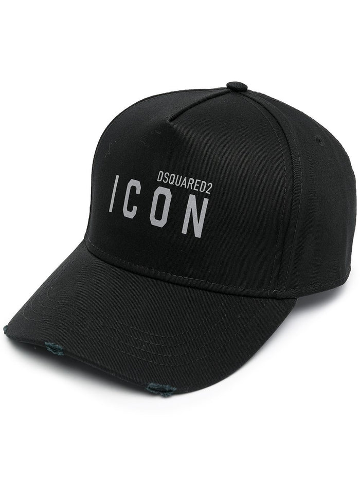 DSQUARED2 Small Reflective Icon Print Cap Black - MAISONDEFASHION.COM