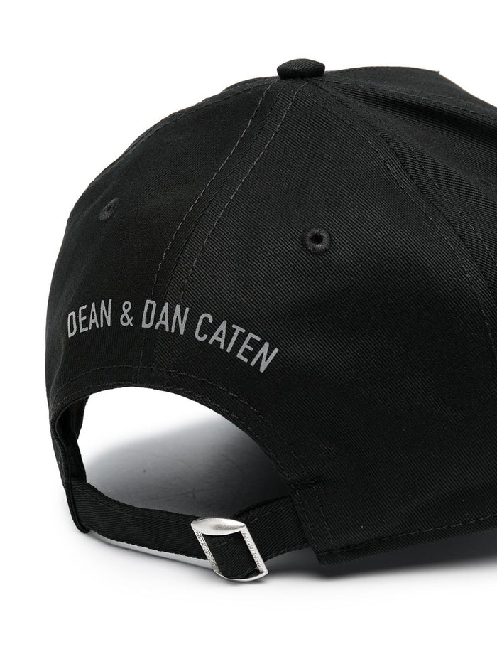 DSQUARED2 Small Reflective Icon Print Cap Black - MAISONDEFASHION.COM