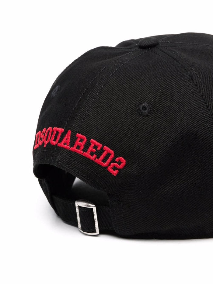 DSQUARED2 Logo Patch Baseball Cap - MAISONDEFASHION.COM