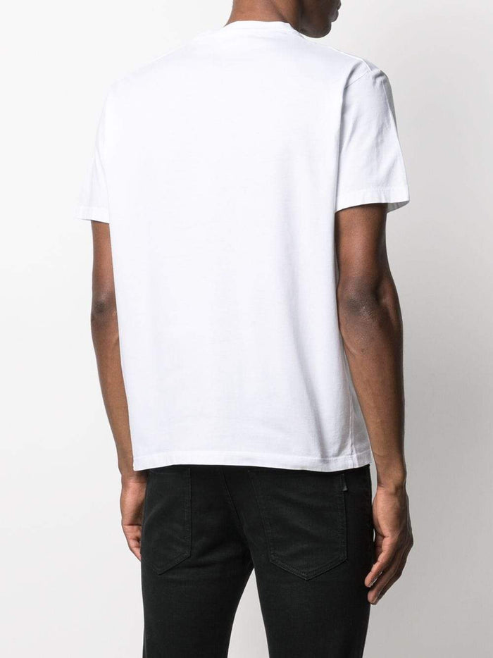 DSQUARED2 Wave Logo T-Shirt White - MAISONDEFASHION.COM