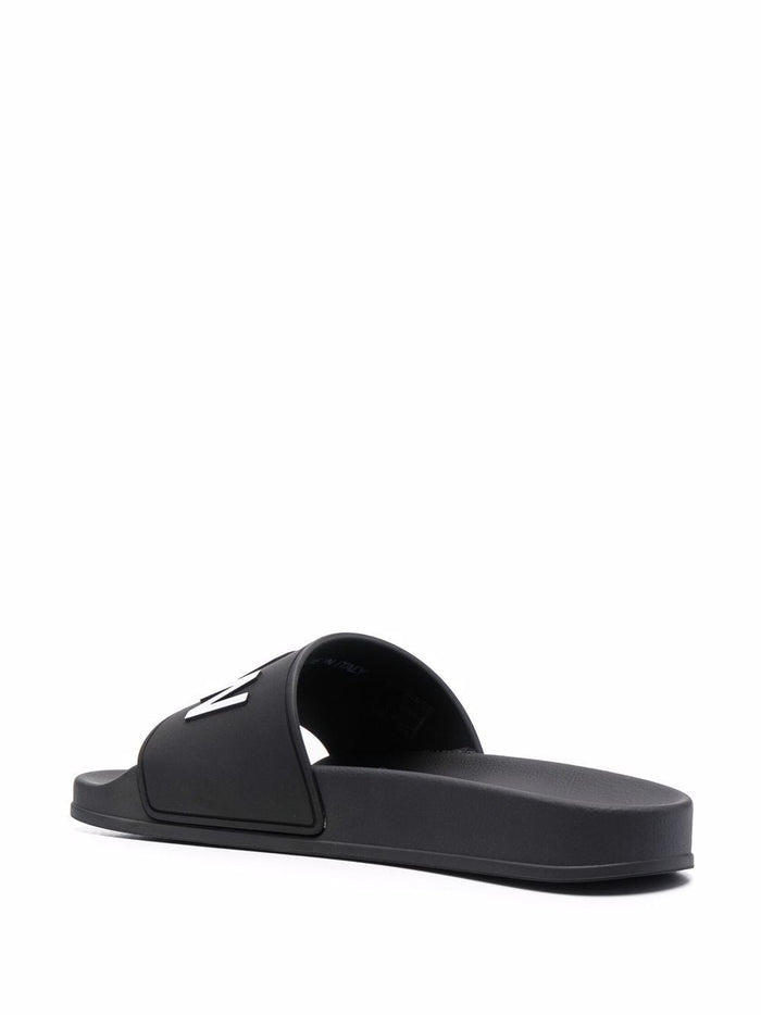 DSQUARED2 WOMEN Icon Slides Black - MAISONDEFASHION.COM