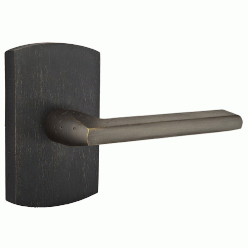 ##Antique Hardware## Emtek Solid Brass Sandcast Lariat Lever With Rounded Rectangular Rosette
