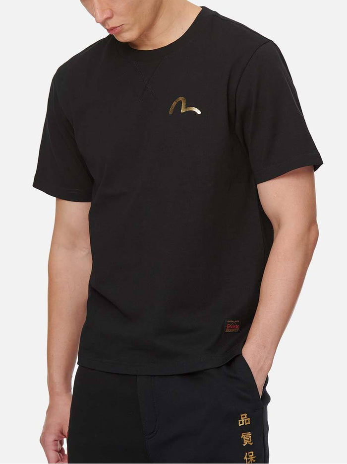EVISU Raijin Graphic Print T-Shirt Black - MAISONDEFASHION.COM