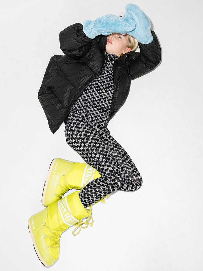 FENDI KIDS FF Calligraphy Leggings - MAISONDEFASHION.COM