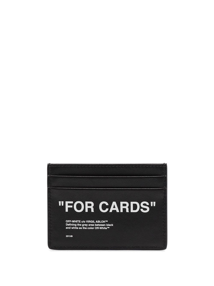 OFF-WHITE "For Cards" Card Holder Black - MAISONDEFASHION.COM